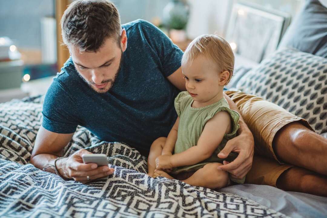 parent is busy on phone
