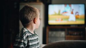 toddler watching movie