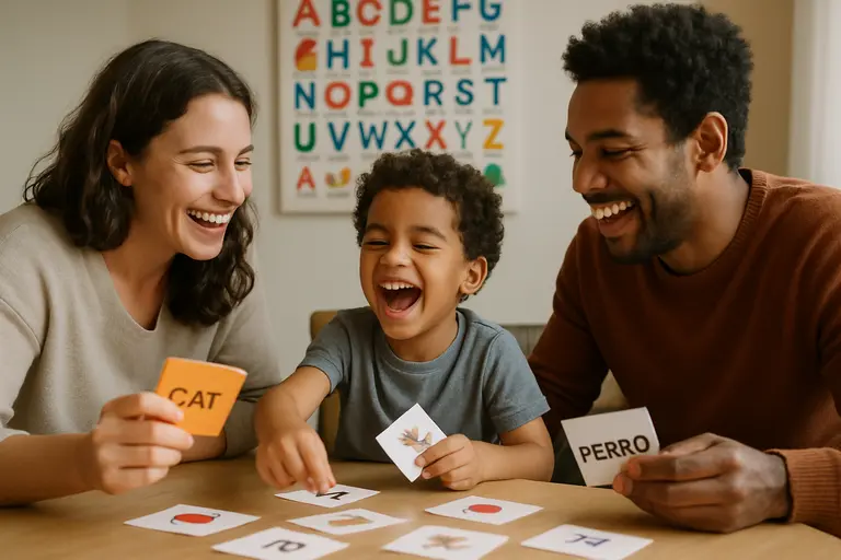 Parent and teacher discussing a child’s language progress at preschool