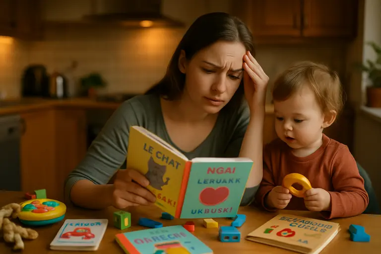 Parent and preschool teacher talking during a classroom meeting