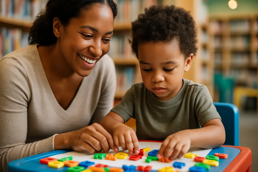 Caregiver Grammar Support during preschool play with blocks and shared conversation