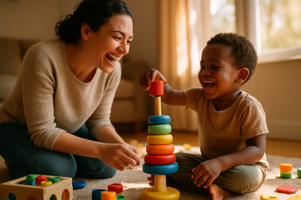Parent and child using Project ImPACT strategies during play at home